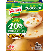 「クノール® カップスープ」＜塩分40%カットポタージュ＞3袋入