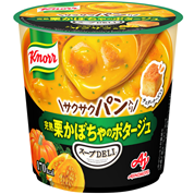 「クノール® スープDELI®」サクサクパン入り 完熟栗かぼちゃのポタージュ(容器入)